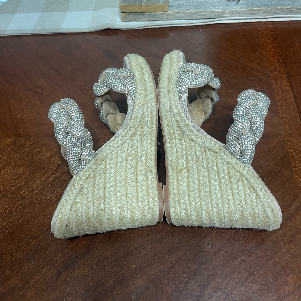 Steve Madden UZO rhinestone espadrille wedge sandals - Picture 6 of 8